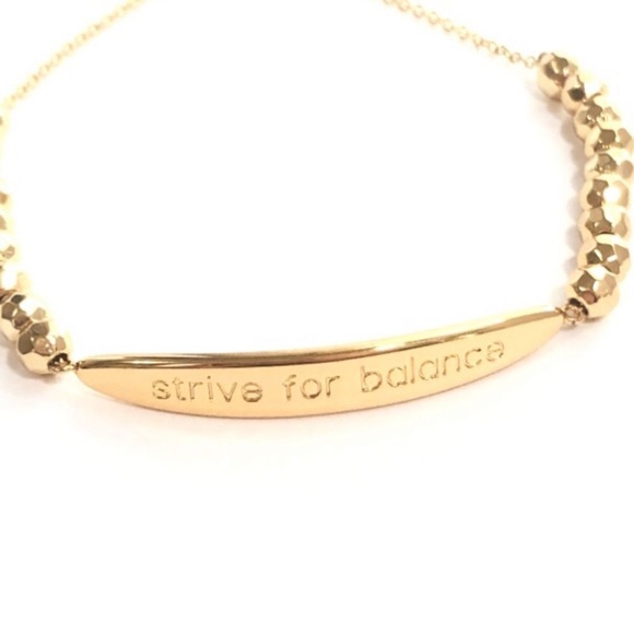 Gorjana Gold Bracelet - Strive for Balance Intention Adjustable Bracelet